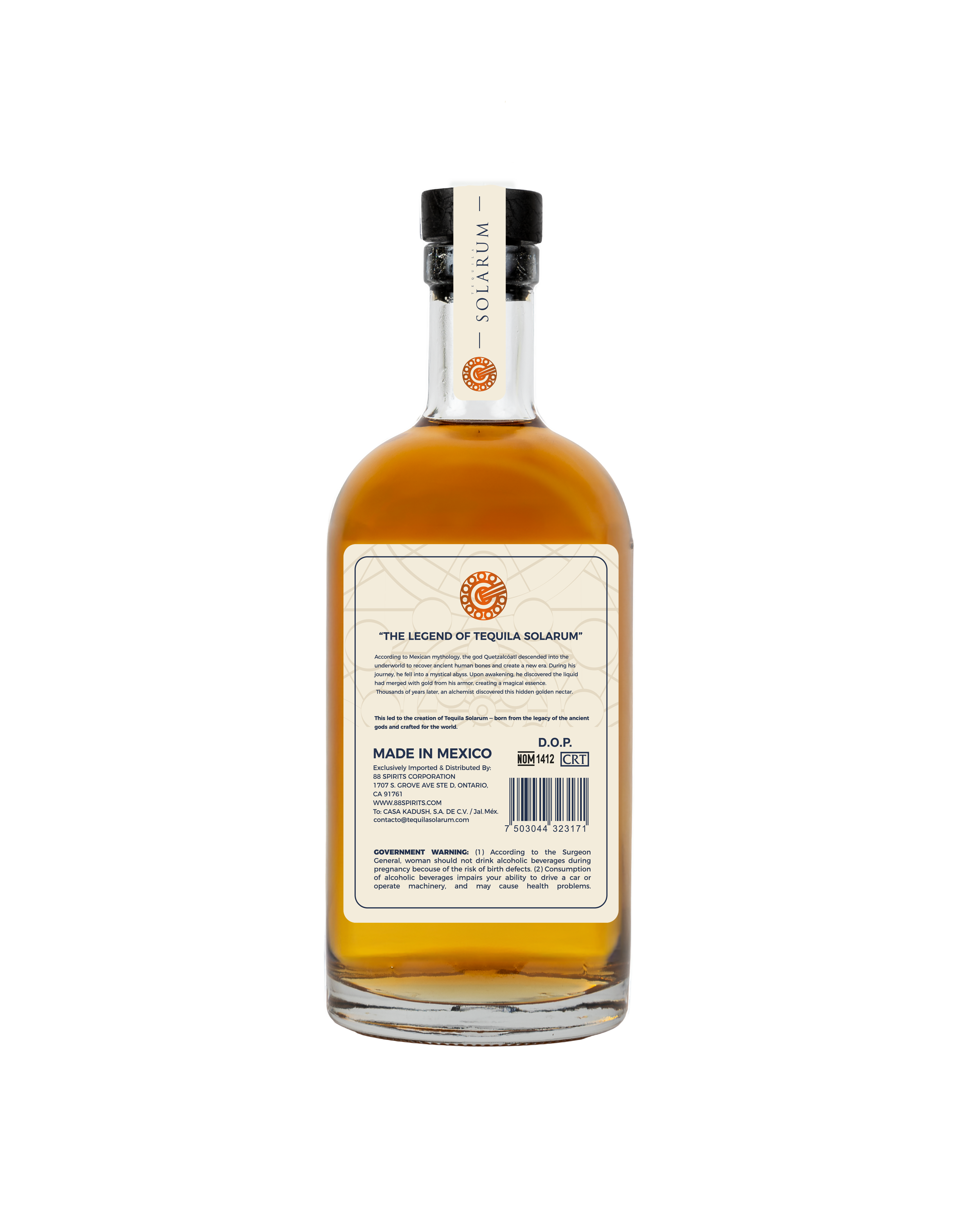 Tequila Solarum Añejo 750 ml